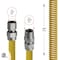 Flextron Gas Line Hose 5/8'' O.D.x48'' Len 1/2" FIPx3/4" MIP Fittings Yellow Coated Stainless Steel Flexible FTGC-YC12-48M - alternate 4